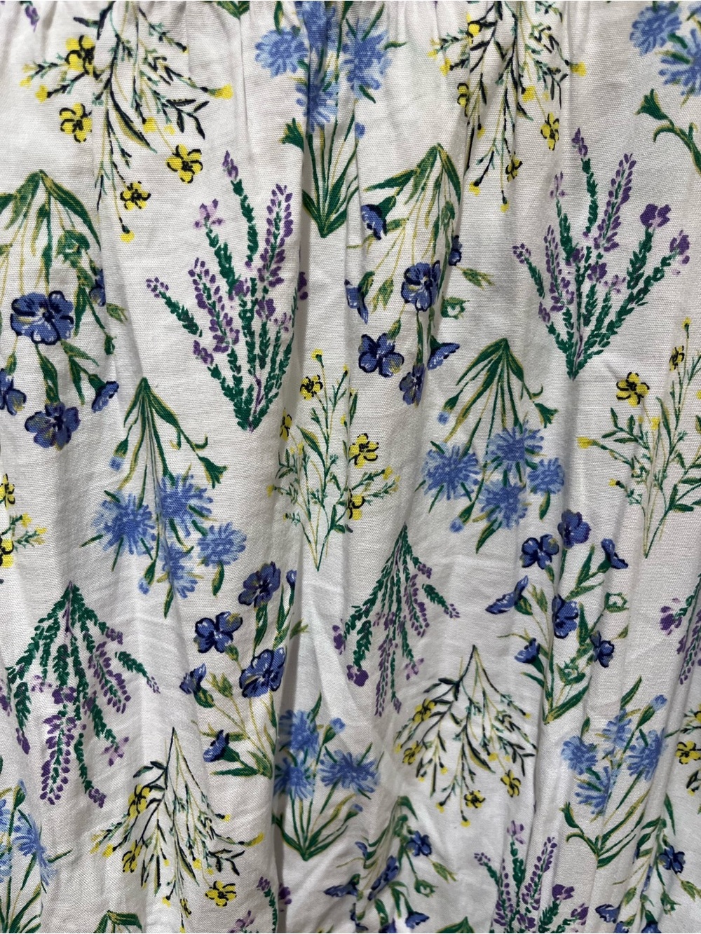 EUC LOFT Bouquet Back Cutout Midi Dress with Blue and Green Floral Print Sz SM - Picture 10 of 11